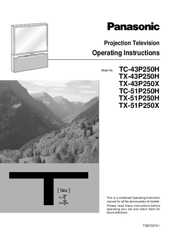 Mode d'emploi PANASONIC TC-43P250H