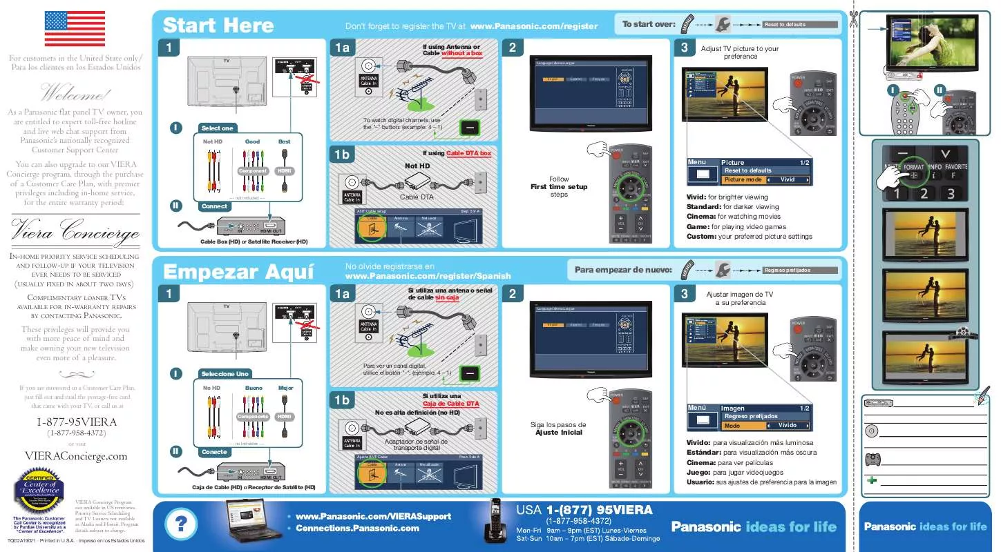 Mode d'emploi PANASONIC TCP42C2