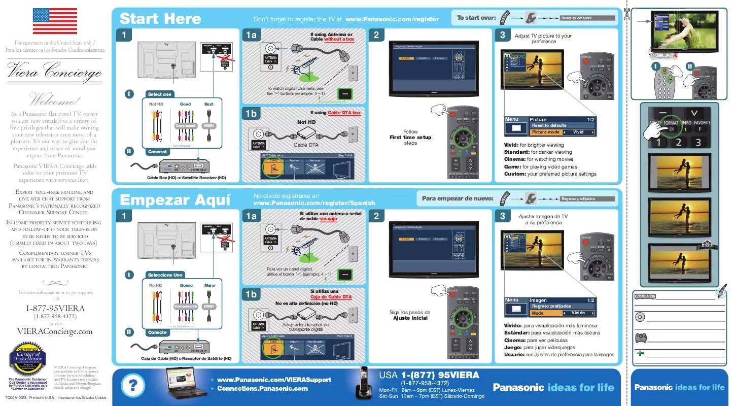 Mode d'emploi PANASONIC TCP46S2