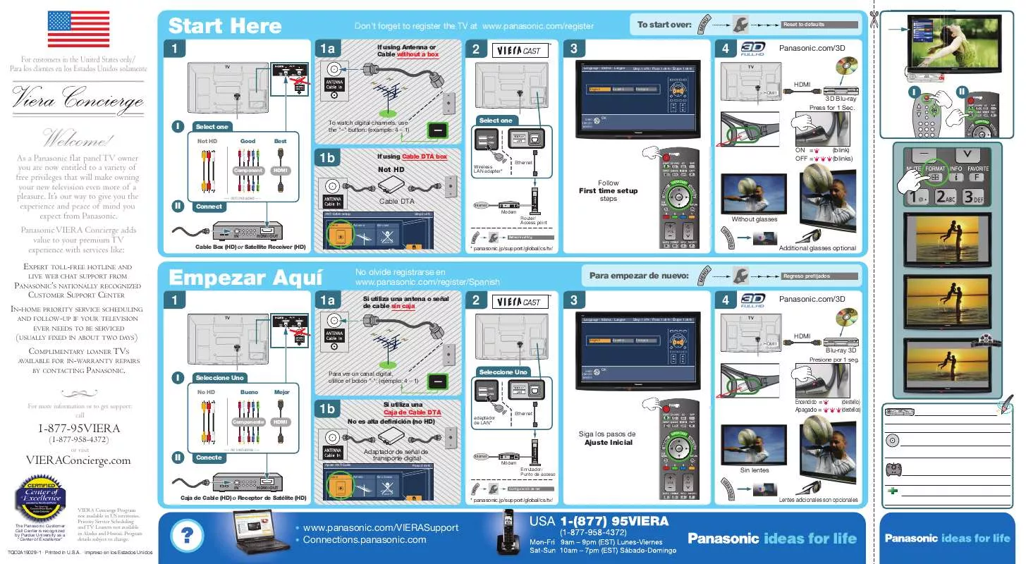 Mode d'emploi PANASONIC TCP65VT25