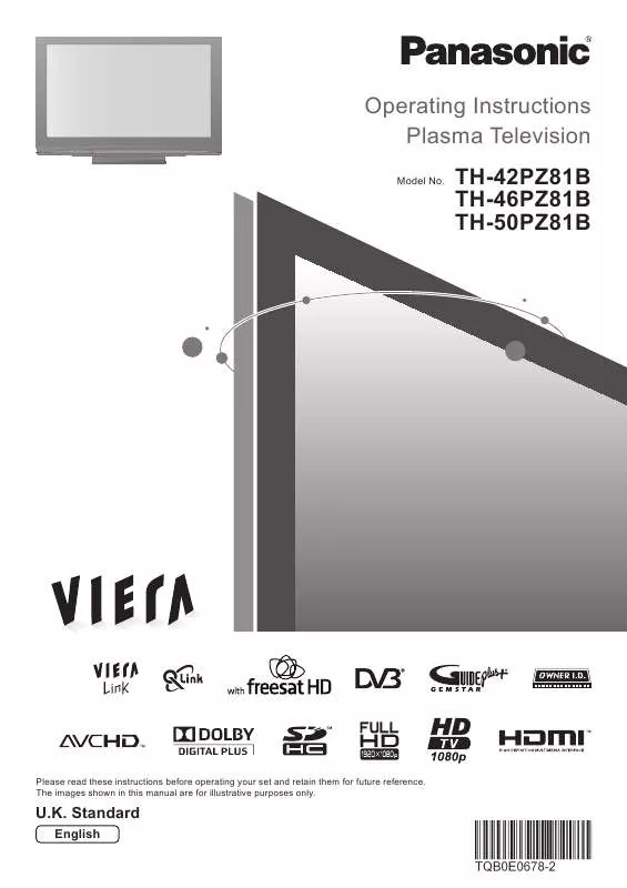 Mode d'emploi PANASONIC TH-46PZ81B