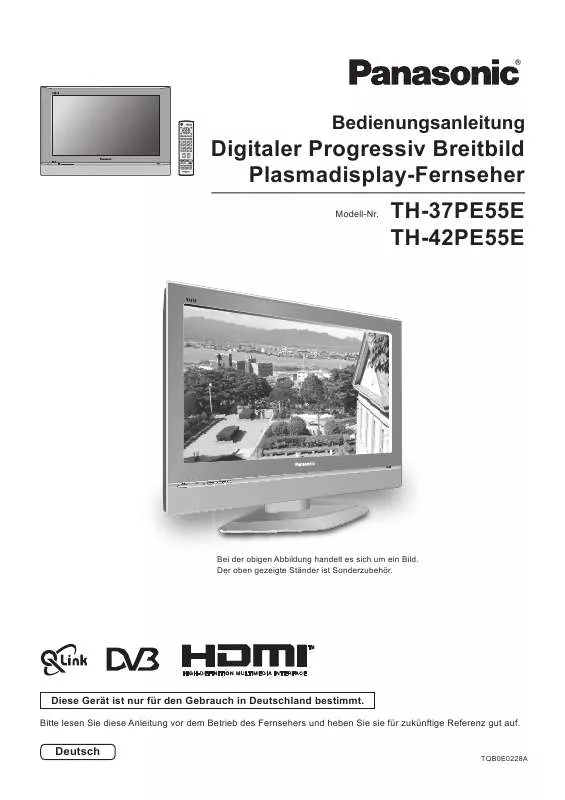 Mode d'emploi PANASONIC TH-37PE55E