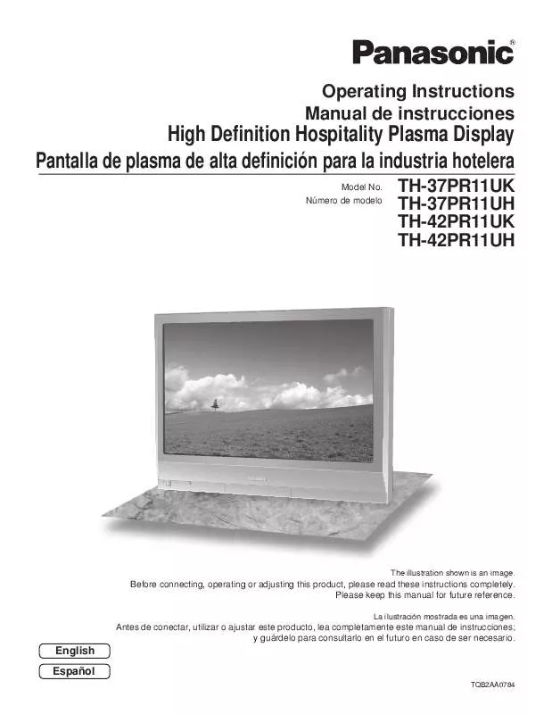 Mode d'emploi PANASONIC TH-37PR11UH