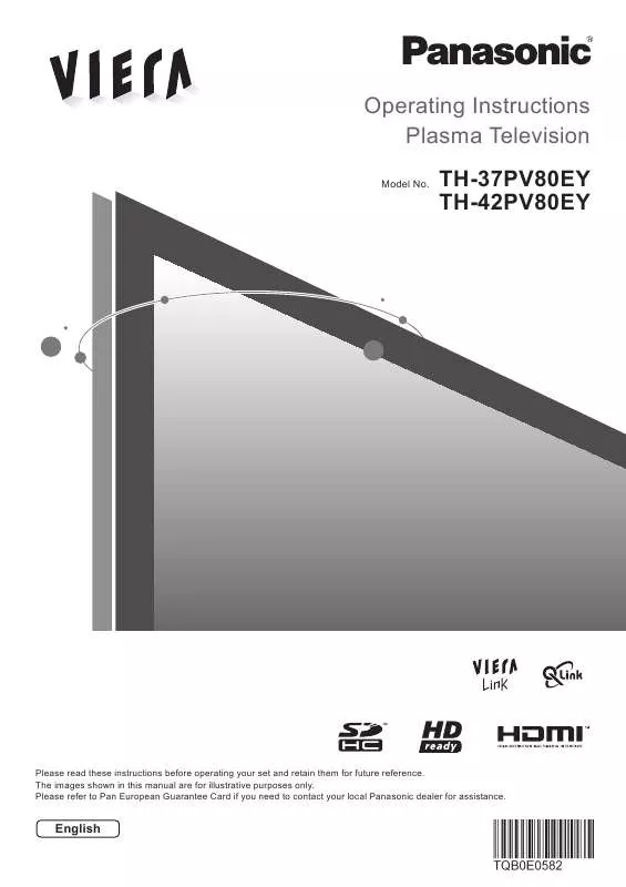 Mode d'emploi PANASONIC TH-37PV80EY