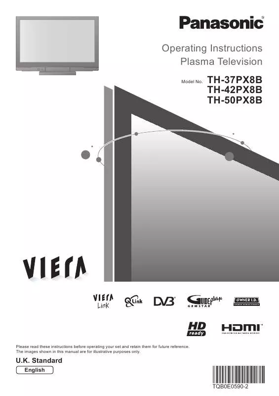 Mode d'emploi PANASONIC TH-37PX8B