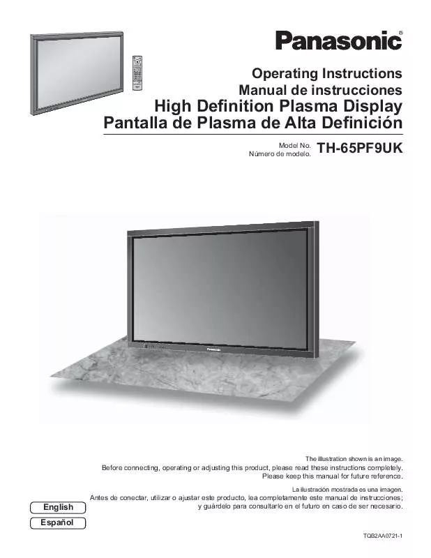 Mode d'emploi PANASONIC TH-65PF9UK