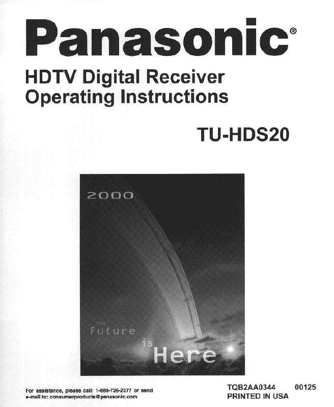 Mode d'emploi PANASONIC TU-HDS20