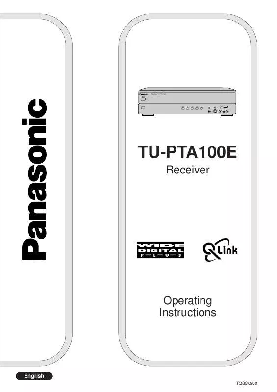 Mode d'emploi PANASONIC TU-PTA100E