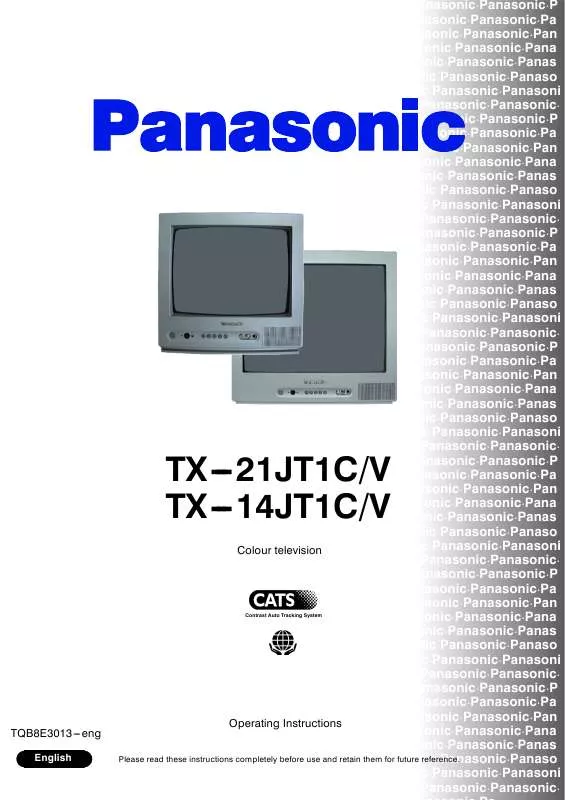 Mode d'emploi PANASONIC TX-14JT1CV