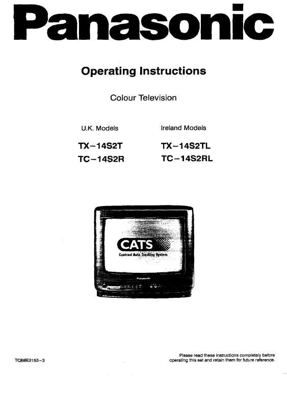 Mode d'emploi PANASONIC TX-14S2TL