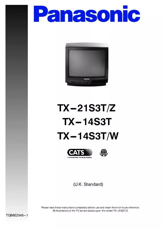 Mode d'emploi PANASONIC TX-14S3TW