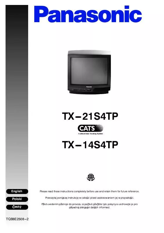 Mode d'emploi PANASONIC TX-14S4TP