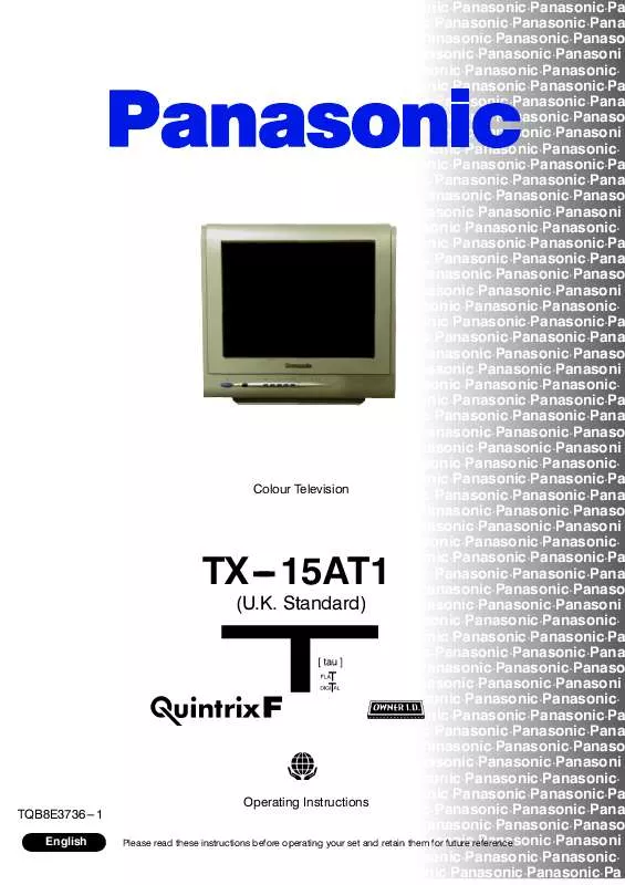 Mode d'emploi PANASONIC TX-15AT1