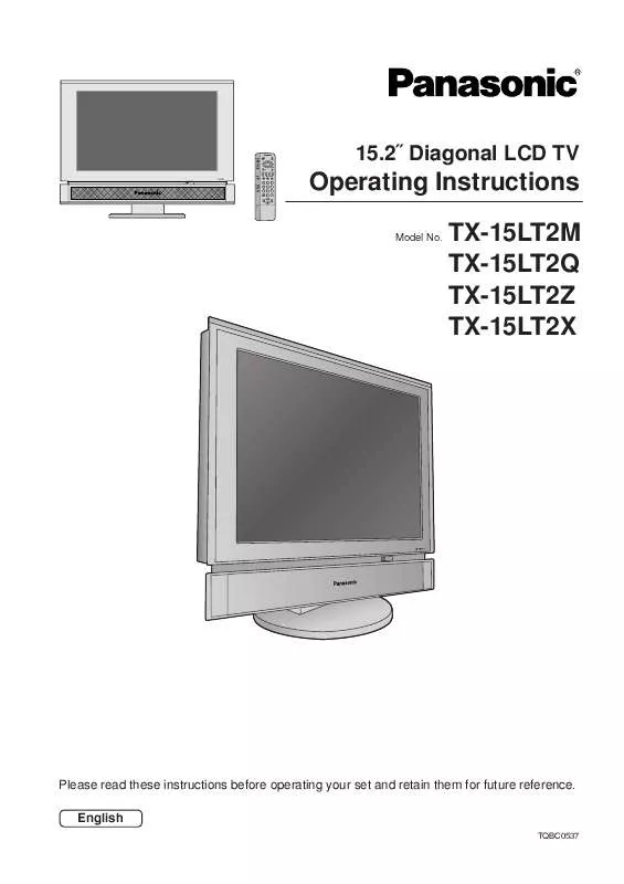 Mode d'emploi PANASONIC TX-15LT2M