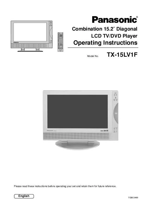 Mode d'emploi PANASONIC TX-15LV1F