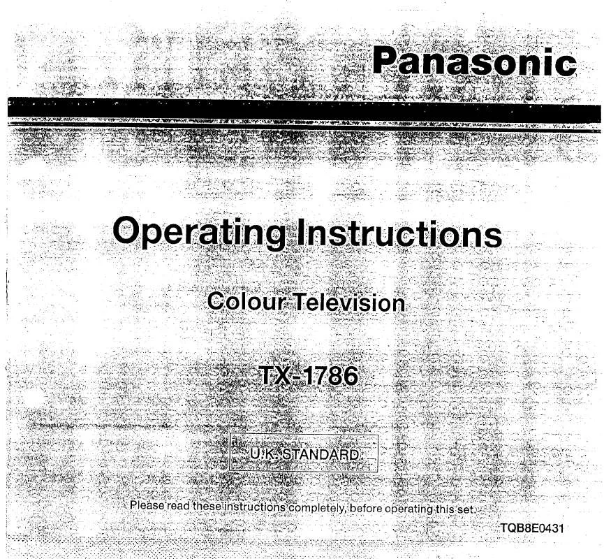 Mode d'emploi PANASONIC TX-1786