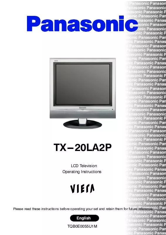 Mode d'emploi PANASONIC TX-20LA2P