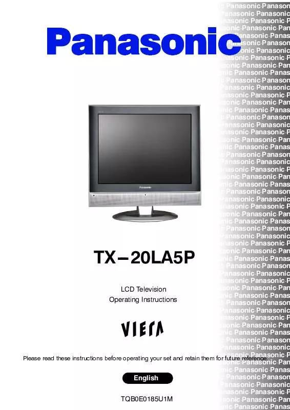 Mode d'emploi PANASONIC TX-20LA5P