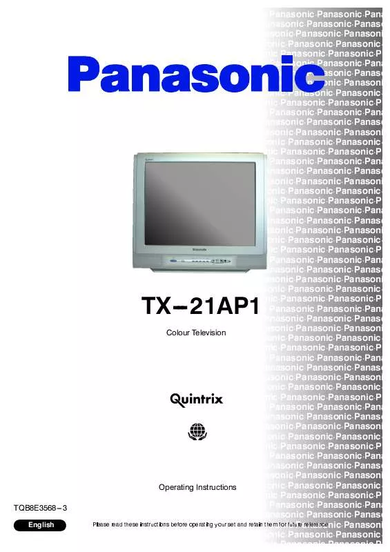 Mode d'emploi PANASONIC TX-21AP1