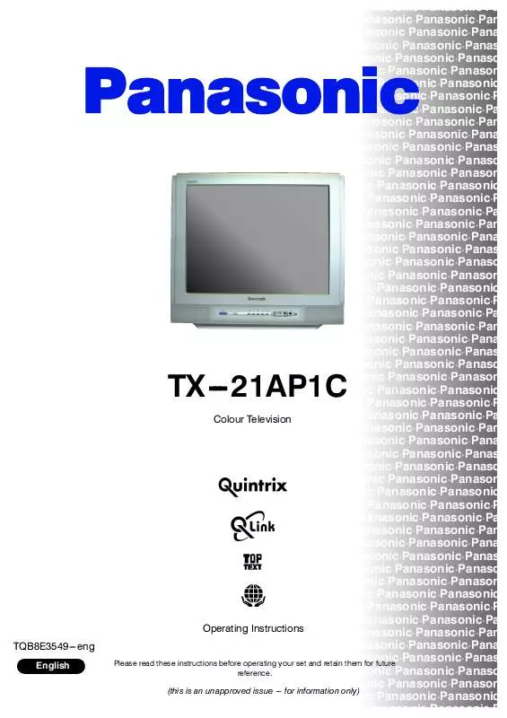 Mode d'emploi PANASONIC TX-21AP1C