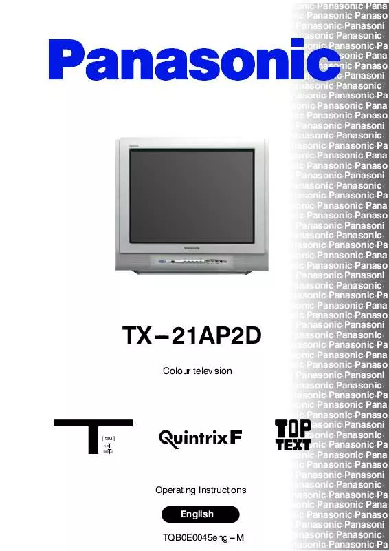 Mode d'emploi PANASONIC TX-21AP2D