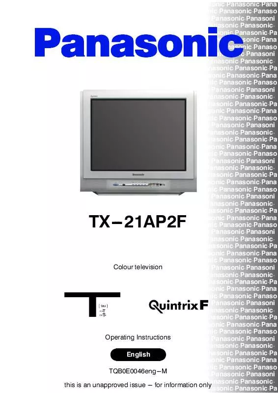 Mode d'emploi PANASONIC TX-21AP2F