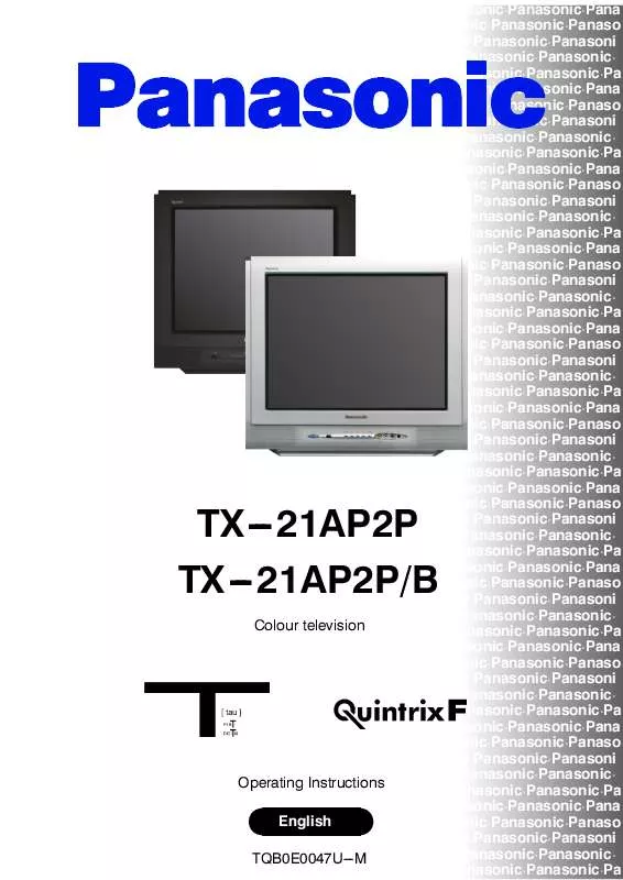 Mode d'emploi PANASONIC TX-21AP2P