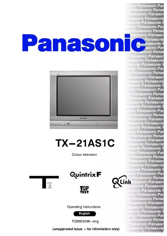 Mode d'emploi PANASONIC TX-21AS1C