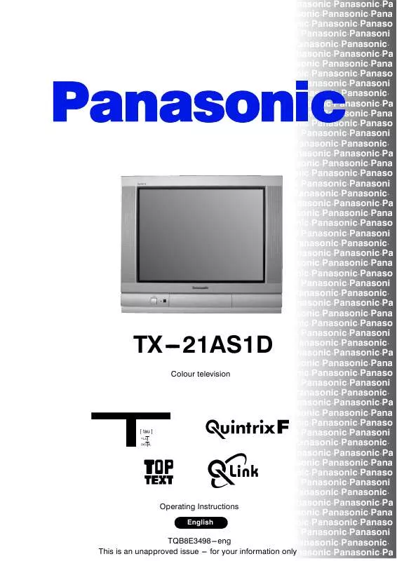 Mode d'emploi PANASONIC TX-21AS1D