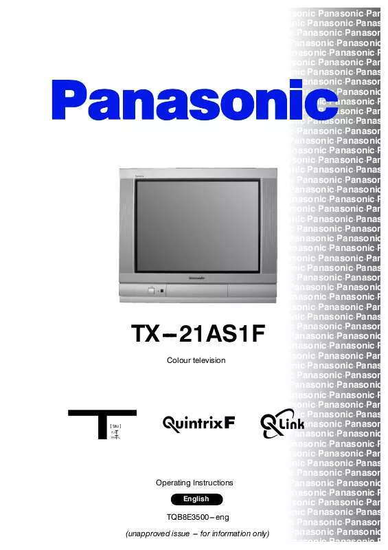 Mode d'emploi PANASONIC TX-21AS1F