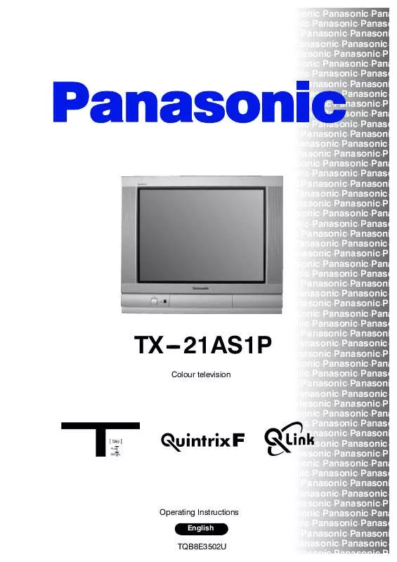 Mode d'emploi PANASONIC TX-21AS1P