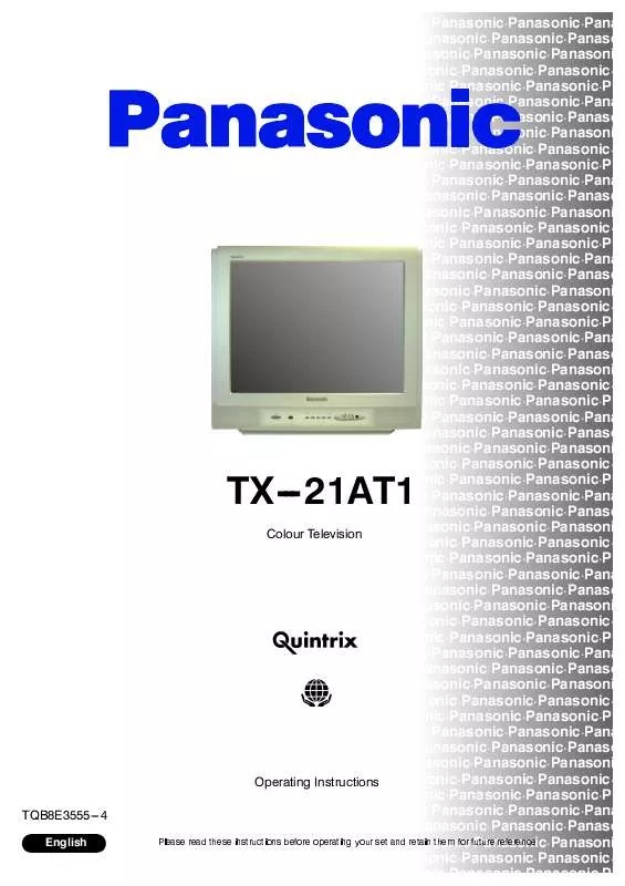 Mode d'emploi PANASONIC TX-21AT1