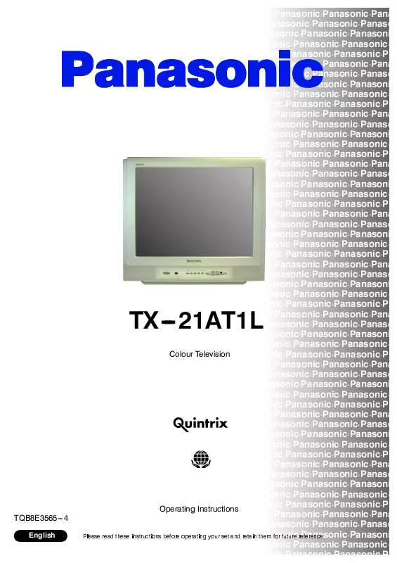 Mode d'emploi PANASONIC TX-21AT1L