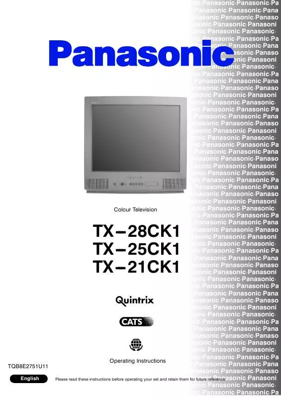 Mode d'emploi PANASONIC TX-21CK1