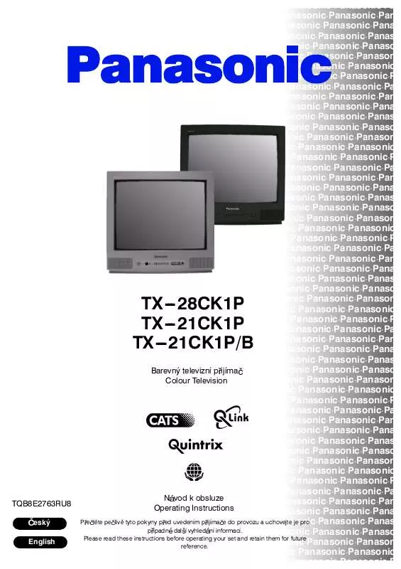 Mode d'emploi PANASONIC TX-21CK1P