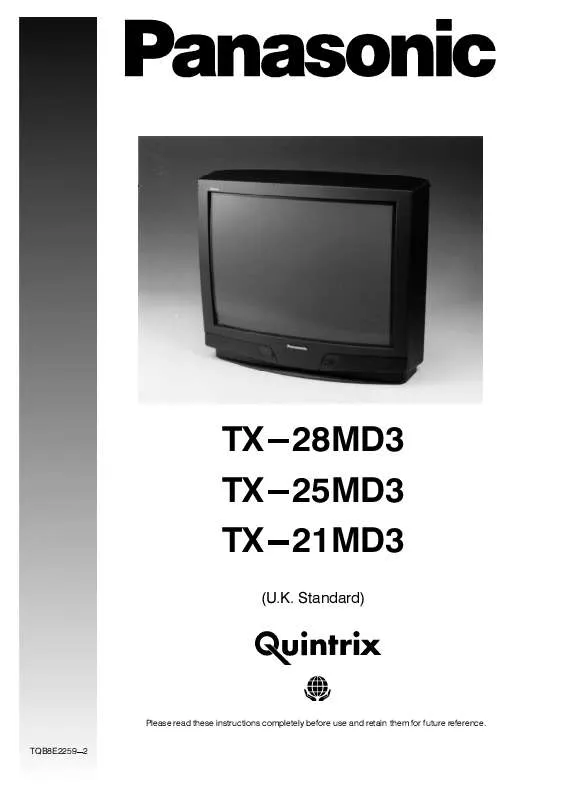 Mode d'emploi PANASONIC TX-21MD3