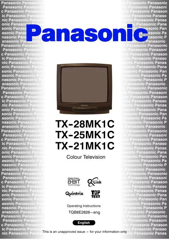 Mode d'emploi PANASONIC TX-21MK1C