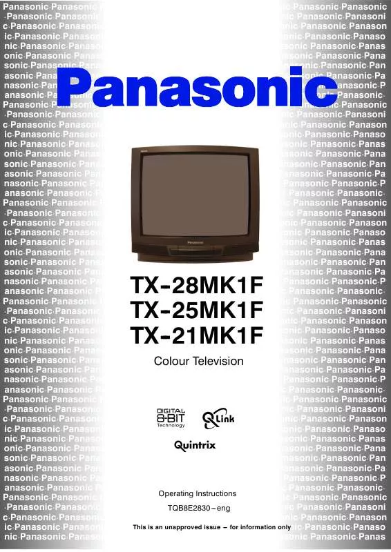 Mode d'emploi PANASONIC TX-21MK1F