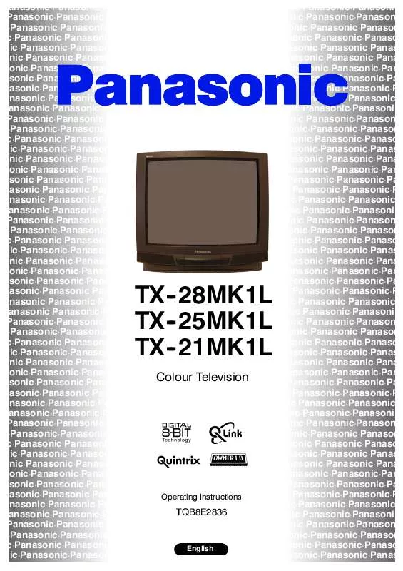 Mode d'emploi PANASONIC TX-21MK1L