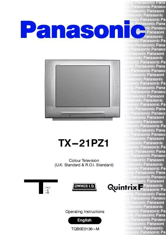 Mode d'emploi PANASONIC TX-21PZ1