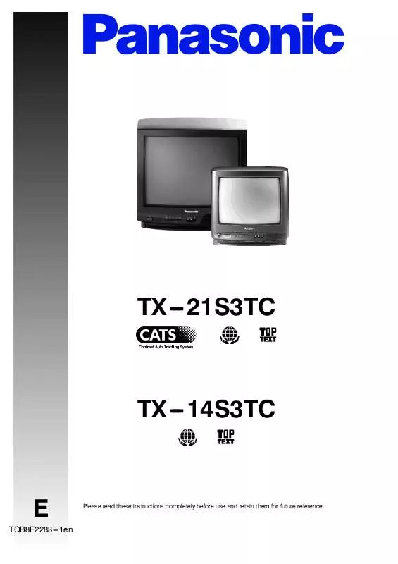 Mode d'emploi PANASONIC TX-21S3TC