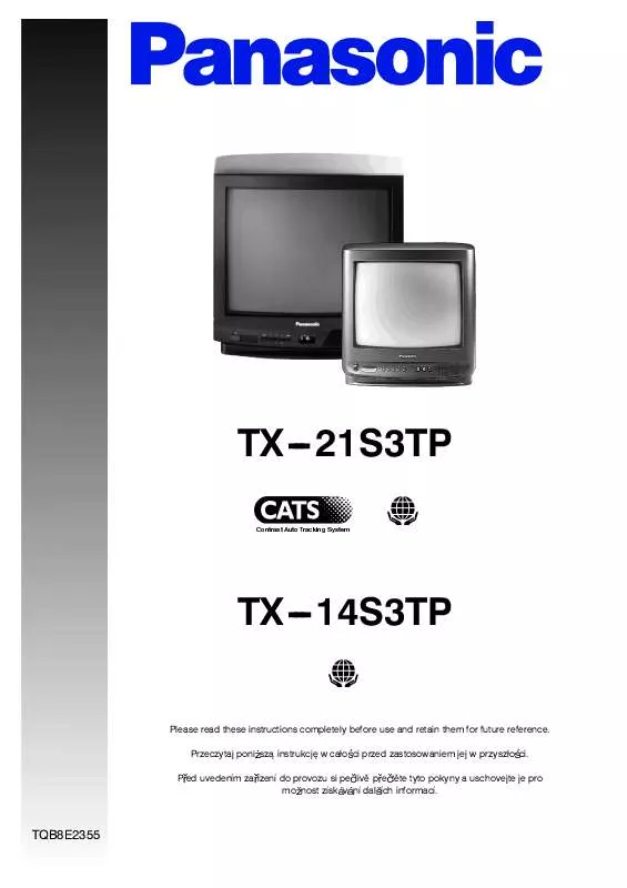 Mode d'emploi PANASONIC TX-21S3TP