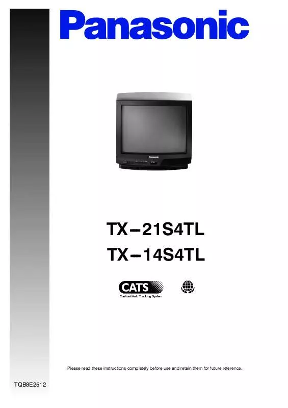 Mode d'emploi PANASONIC TX-21S4TL