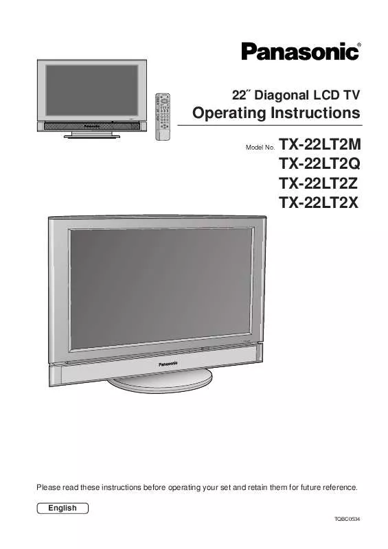 Mode d'emploi PANASONIC TX-22LT2M