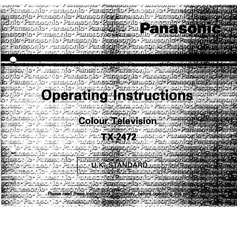 Mode d'emploi PANASONIC TX-2472