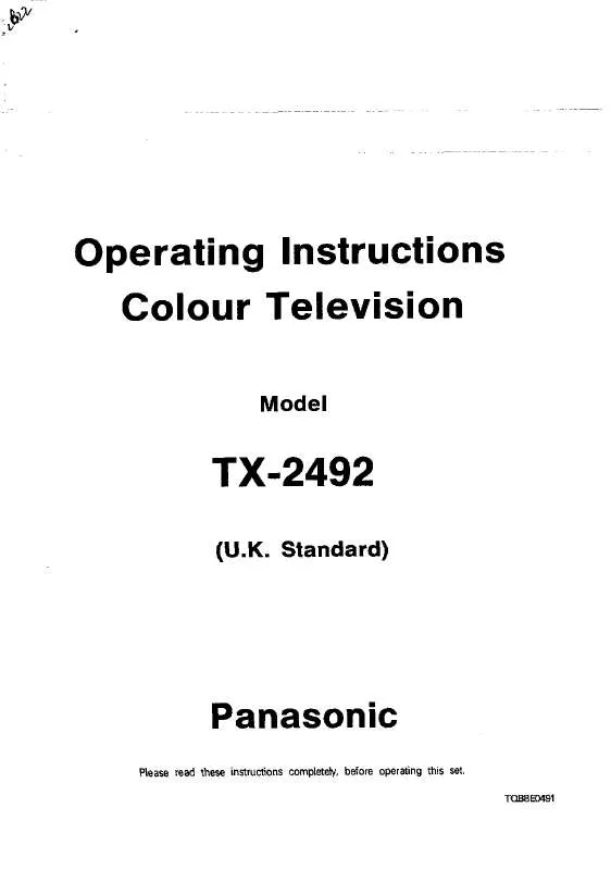 Mode d'emploi PANASONIC TX-2492