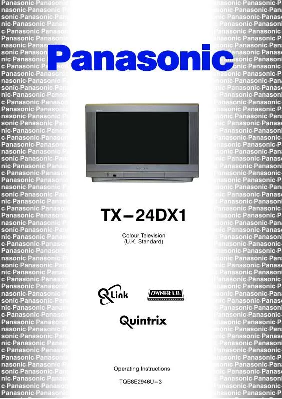 Mode d'emploi PANASONIC TX-24DX1