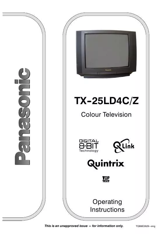 Mode d'emploi PANASONIC TX-25LD4FZ