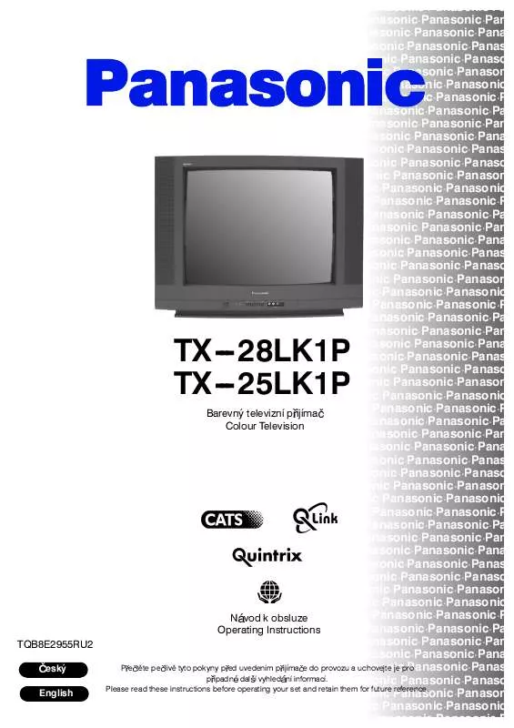 Mode d'emploi PANASONIC TX-25LK1P