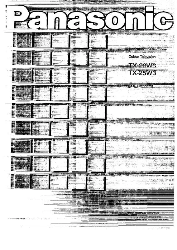 Mode d'emploi PANASONIC TX-25W3